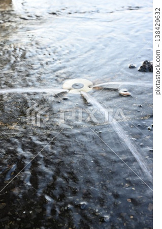 Snow-melting pipes installed on roads in heavy snowfall areas Snow-melting pipes installed on roads in heavy snowfall areas 138429632