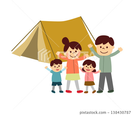 家庭享受露營 138430787