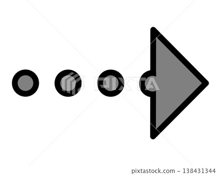 灰色虛線圓圈箭頭 灰色虛線圓圈箭頭 138431344
