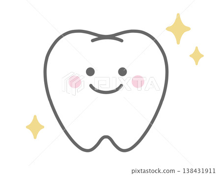 健康的牙齒特徵 138431911