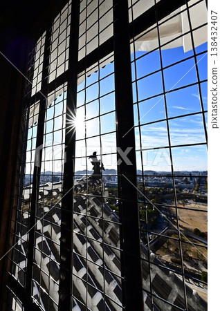 Scenery from Himeji castle castle tower Scenery from Himeji castle castle tower 138432407