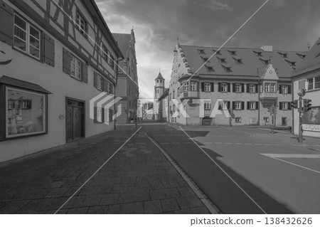 Retro townscape Retro townscape 138432626