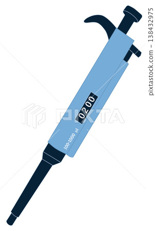 Single Blue Micropipette for Laboratory Use Single Blue Micropipette for Laboratory Use 138432975