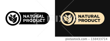 Premium Natural product label vector design for packaging. Natural leaf icon gold illustration, logo, symbol, sign, stamp, tag, emblem, mark or seal for package. Organic product sticker. Premium Natural product label vector design for packaging. Natural leaf icon gold illustration, logo, symbol, sign, stamp, tag, emblem, mark or seal for package. Organic product sticker. 138433714