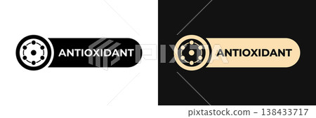 Premium Antioxidant label vector design for packaging. Antioxidant icon gold illustration, logo, symbol, sign, stamp, tag, emblem, mark or seal for package. Organic product sticker. Premium Antioxidant label vector design for packaging. Antioxidant icon gold illustration, logo, symbol, sign, stamp, tag, emblem, mark or seal for package. Organic product sticker. 138433717