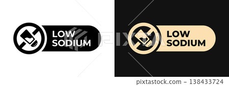 Premium Low Sodium label vector design for packaging. Sodium free icon gold illustration, logo, symbol, sign, stamp, tag, emblem, mark or seal for package. Low salt product sticker. Premium Low Sodium label vector design for packaging. Sodium free icon gold illustration, logo, symbol, sign, stamp, tag, emblem, mark or seal for package. Low salt product sticker. 138433724