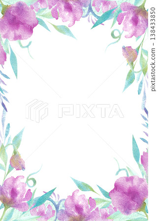 A vertical floral frame in soft pastel shades for cards, invitations, and posters for weddings, birthdays, and events. A vertical floral frame in soft pastel shades for cards, invitations, and posters for weddings, birthdays, and events. 138433850