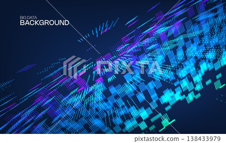 Ai tech background with abstract dot line pattern and bokeh effect. Design education big data, future digital network, business connect and science concept for banner, web or presentation. 138433979
