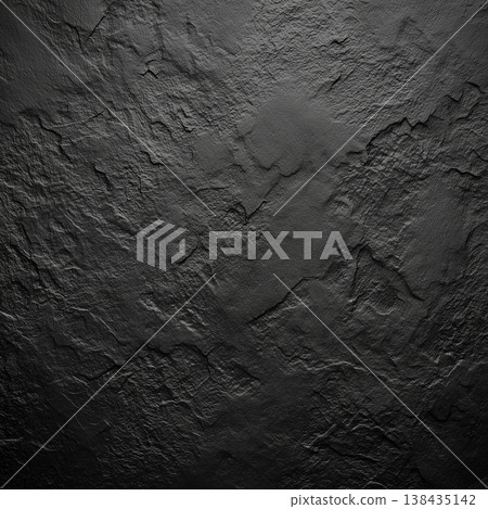 Luxury Black Obsidian Texture Background With Soft Light and Deep Matte Surface 138435142