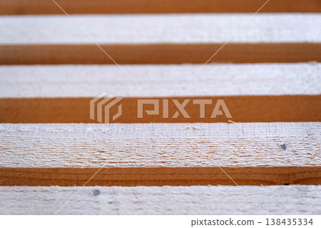 Wood lath assembly for structure, installation works, interior framework, wall cladding, base for finish, partition, renovation elements, building material. Wood lath assembly for structure, installation works, interior framework, wall cladding, base for finish, partition, renovation elements, building material. 138435334