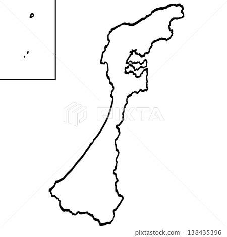 石川縣地圖簡圖(筆觸風格) 石川縣地圖簡圖(筆觸風格) 138435396