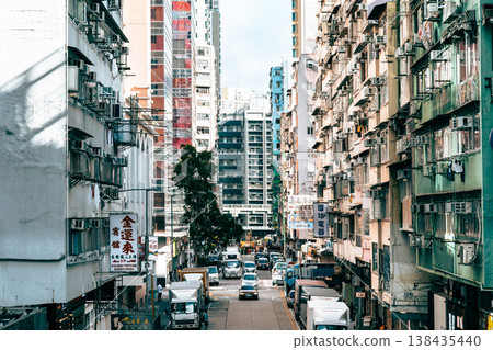 香港九龍的後街小巷 香港九龍的後街小巷 138435440
