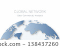 Global network concept with world map and data connectivity minimal design 138437260