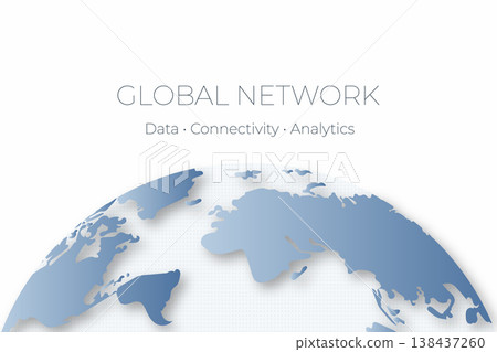 Global network concept with world map and data connectivity minimal design Global network concept with world map and data connectivity minimal design 138437260