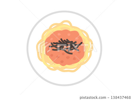 Tarako spaghetti viewed from above 138437468