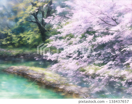 Sakura of the canal Sakura of the canal 138437657