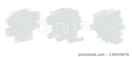 Brushstrokes background. A set of gray spots. Hand drawn illustration isolated on white. Used for card, label and invitation designs, or as an abstract backdrop. 138439078