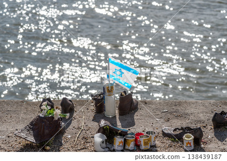 Shoes on the Danube Bank memorial in Budapest, Hungary 138439187