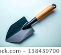 Perfect for a plant shops. Black shovel on a white background. Garden tools. 138439700