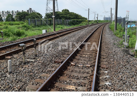 Joban Line Railroad Track Ibaraki Prefecture 138440513