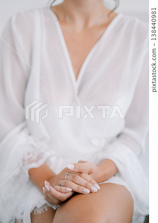 Tranquil Bridal Routine Under Gentle Dawn Light Ambiance Tranquil Bridal Routine Under Gentle Dawn Light Ambiance 138440981