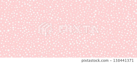 Tiny flower seamless pattern background. Cute pink hand drawn ditzy floral repeated wallpaper. Vector romantic ditsy blossom motif for textile print, fabric swatch, dress pattern, wrapping paper 138441371
