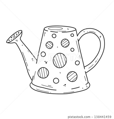 Hand drawn watering can illustration Hand drawn watering can illustration 138441459