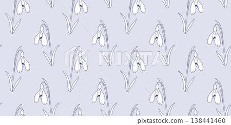 Simple spring floral seamless pattern 138441460