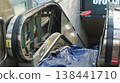 An escalator at a subway station stopped operating due to a breakdown in Seoul, Korea 138441710