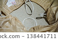 Bag of sand for tile construction 138441711