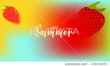 Vibrant summer mesh gradient background with Blurred Fruit soft color blends for ads, web design, banners, and marketing materials. vector illustration Vibrant summer mesh gradient background with Blurred Fruit soft color blends for ads, web design, banners, and marketing materials. vector illustration 138442035