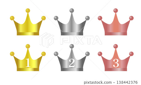 金銀青銅皇冠的插圖 138442376