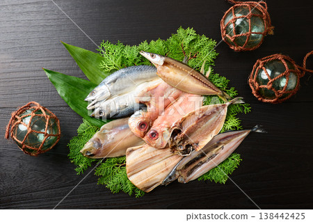 Various kinds of dried fish Various kinds of dried fish 138442425