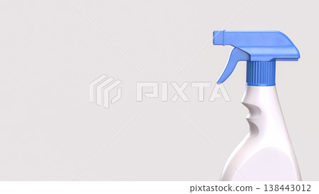 Cleaning Spray Bottle Isolated On White Background 3d render. Cleaning Spray Bottle Isolated On White Background 3d render. 138443012