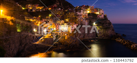 Night view of Manarola, Italy Night view of Manarola, Italy 138443792
