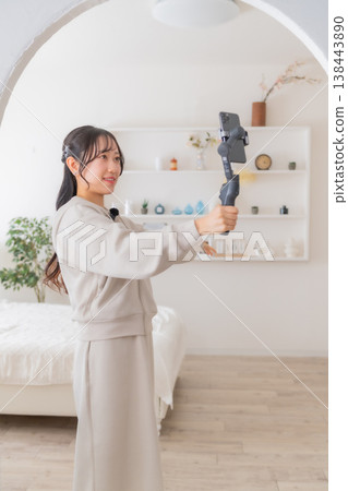 Video production, filming methods, property tours, wireless microphones, recording, video streaming, female influencers, influencers 138443890