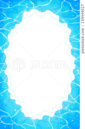 Sparkling wave-edge transparent frame_vertical Sparkling wave-edge transparent frame_vertical 138444017