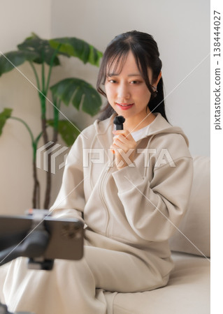 Live streaming, live streamer, video streaming, wireless microphone, filming equipment, gimbal, microphone Live streaming, live streamer, video streaming, wireless microphone, filming equipment, gimbal, microphone 138444027