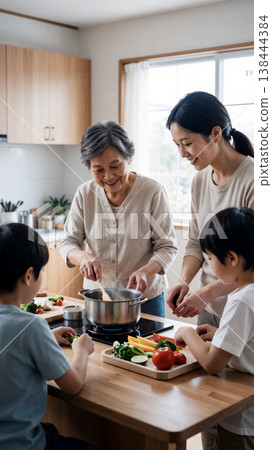  Happy family 138444384