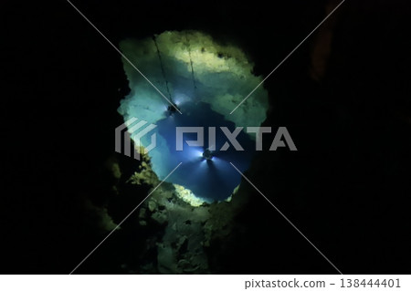 Underground lake Underground lake 138444401