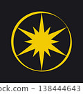 Geometric sparkle star icon vector design element. 138444643
