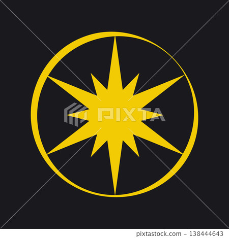 Geometric sparkle star icon vector design element. Geometric sparkle star icon vector design element. 138444643