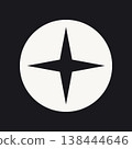 Geometric sparkle star icon vector design element. 138444646