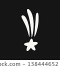 Minimal shooting star symbol isolated on background. Hand drawn sparkle star icon vector design element. 138444652