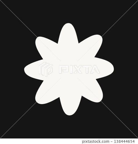 Minimal pointed starburst symbol isolated on background. Hand drawn sparkle star icon vector design element. Minimal pointed starburst symbol isolated on background. Hand drawn sparkle star icon vector design element. 138444654