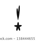 Minimal shooting star symbol isolated on background. Hand drawn sparkle star icon vector design element. 138444655
