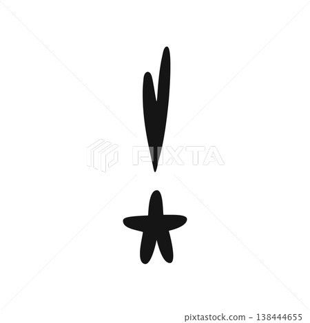Minimal shooting star symbol isolated on background. Hand drawn sparkle star icon vector design element. Minimal shooting star symbol isolated on background. Hand drawn sparkle star icon vector design element. 138444655