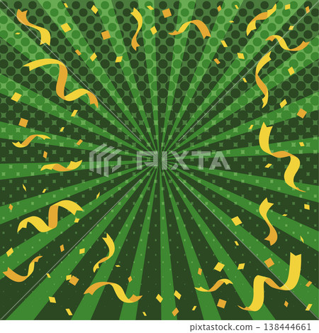 Impactful focus line background, sale ad, horizontal, confetti, celebration, square, card, green Impactful focus line background, sale ad, horizontal, confetti, celebration, square, card, green 138444661