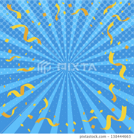 Impactful focus line background, sale ad, horizontal, confetti, celebration, square, card, light blue Impactful focus line background, sale ad, horizontal, confetti, celebration, square, card, light blue 138444663