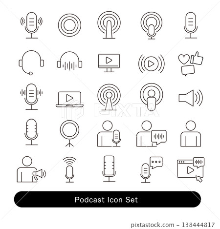 Podcast Icon Set 138444817
